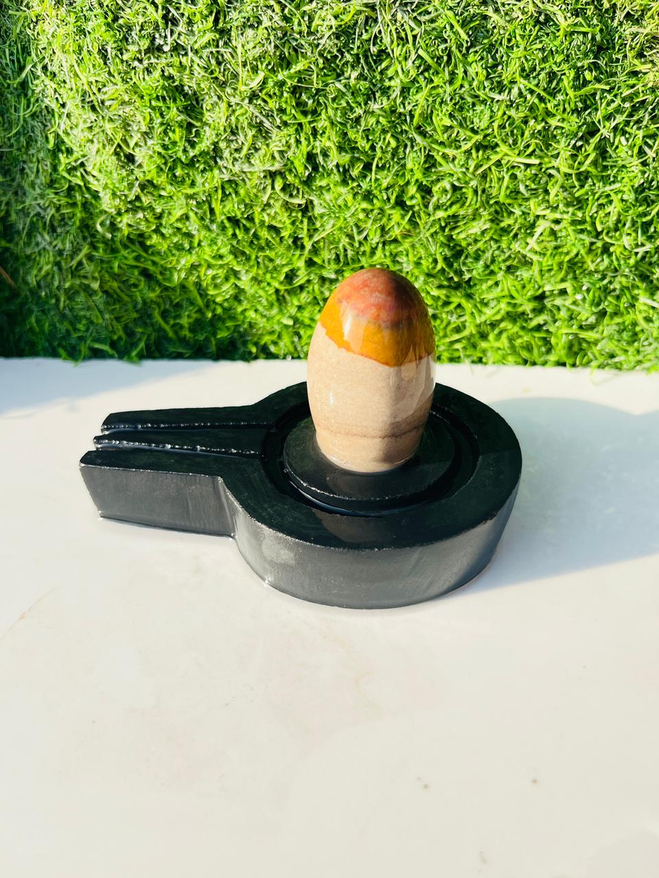 Surya Tej Narmadeshwar Shivling with Premium Black Yoni Base