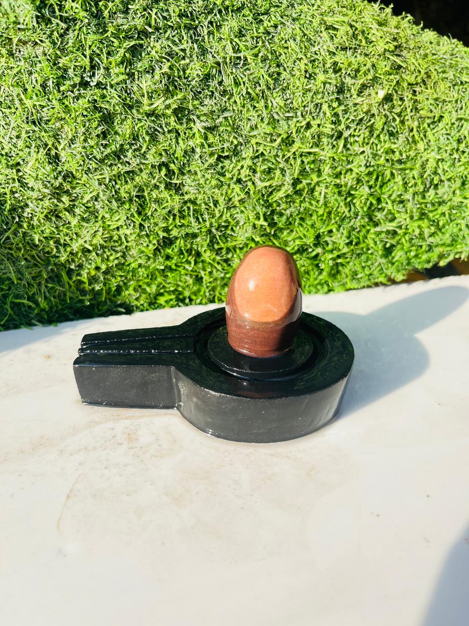 Arunesh Narmadeshwar Shivling with Premium Black Yoni Base