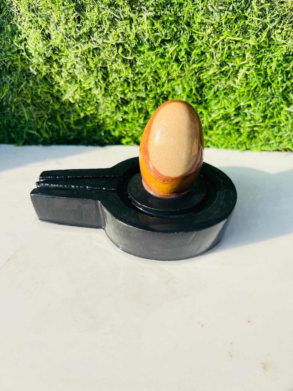 Chandrajyoti Narmadeshwar Shivling with Premium Black Yoni Base